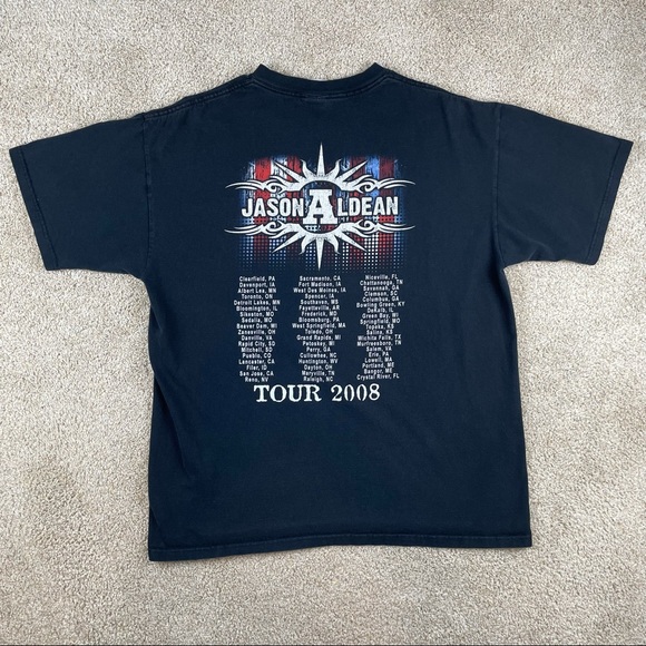 Jason Aldean 2008 country music tour t-shirt - Picture 2 of 6
